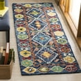 thumbnail image 2 of SAFAVIEH Aspen Joyce Southwestern Wool Runner Rug, Navy/Gold, 2'3" x 8', 2 of 5