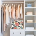 thumbnail image 4 of Yayeee Collapsible Cube Storage Bin with Lid Fabric Closet Decorative Basket with Handles, Red Flowers Pattern, 4 of 7