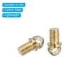 thumbnail image 4 of Uxcell M3x0.5 Eye Screws 50 Pack Hole Bolts Hook Loop Ring Decorative Light Fixture Gold Tone, 4 of 6