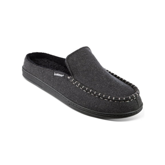 Isotoner Mens Black Hood-Back Machine Washable Grady Round Toe Slip On Moccasins XL 1112