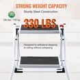 thumbnail image 3 of Escalera VEVOR, 2 peldaños, 150 kg de capacidad, acero plegable, 3 of 9