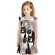 thumbnail image 1 of Fotbe Colors Cats Vestido de Dormir para Niñas de 3 a 10 Años, Mangas Cortas, Estilo Princesa, Pijama Camisón con Mangas Voladas-Large, 1 of 6
