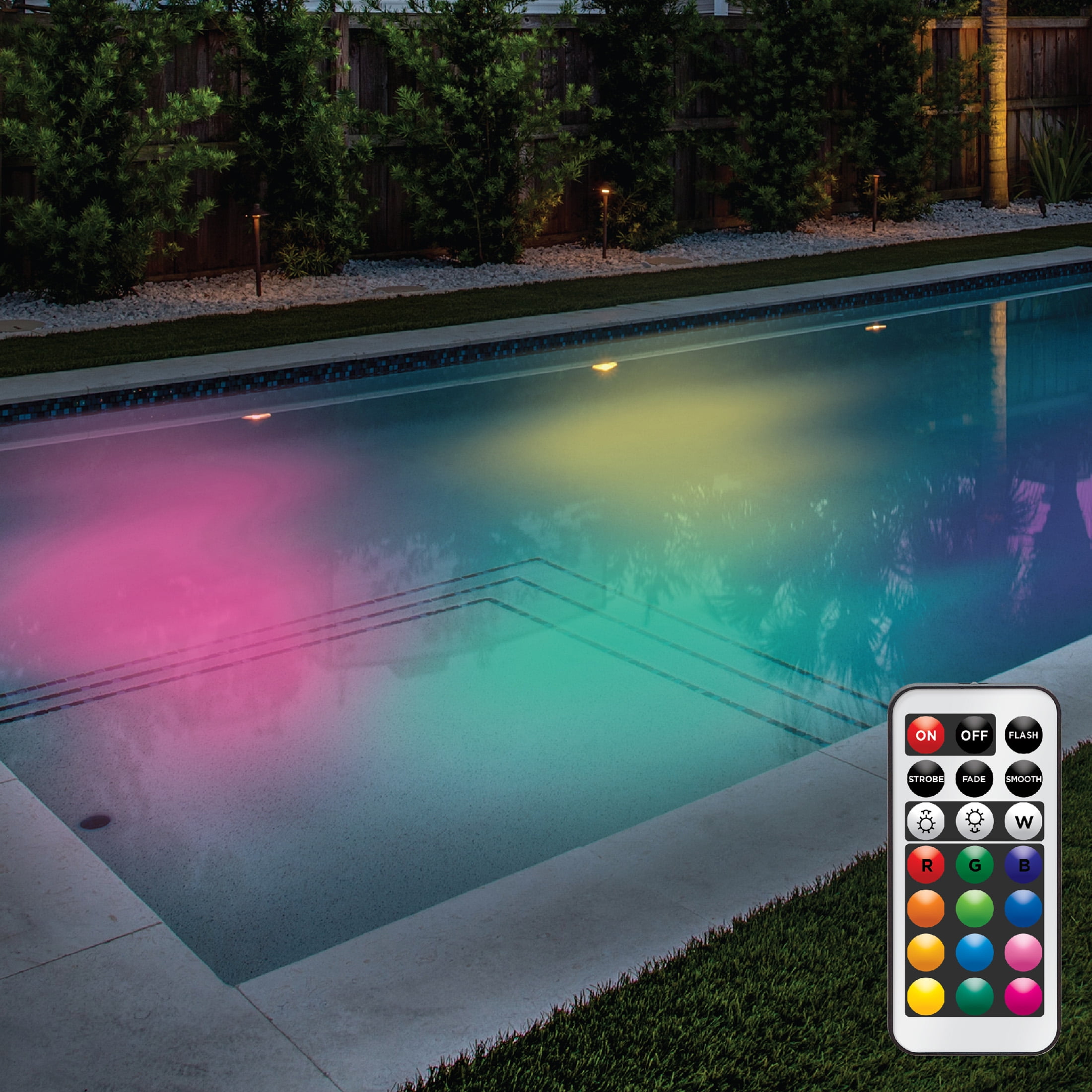 Great Value Color Changing Waterproof Mini LED Puck Lights with Remote – 2 Pack
