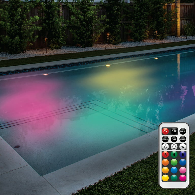 Great Value Color Changing Waterproof Mini LED Puck Lights with Remote – 2  Pack
