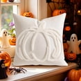 thumbnail image 4 of Fall Halloween Pumpkin Tufted Throw Pillow Cover Embroidered Decorative Cushion Cover Holiday Couch Sofa Bed Home Decor Pillowcase, 4 of 6