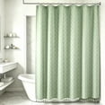thumbnail image 2 of LVRLVR 1Pc Diamond Jacquard Shower Curtain Set, Heavyweight Polyester, Tassel & Hookless 2 Styles, Bathroom Curtain with Liner or Hooks, 2 of 8