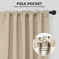 thumbnail image 4 of Half Price Drapes Nomad Tan Faux Linen Room Darkening Curtain (1 Panel), Nomad Tan, 50W X 96L, 4 of 12