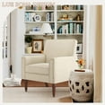 thumbnail image 6 of Dycanpo Linen Fabric Accent Chairs Set of 2, Mid Century Upholstered, for Living Room, Beige, 6 of 7
