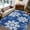 Blue, variant on Christmas Area Rug 4' x 6' Washable with Non Slip TPR Backing, Low Pile Christmas Snowflakes Winter Rugs, Xmas Decoration Carpets for Nursery Bedroom Dining Room, Blue