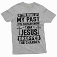 thumbnail image 6 of Men's Jesus dropped my charges Christian tee shirt Birthday gift for Him Grandpa papa dad gift (Large Military Green), 6 of 7