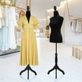 thumbnail image 6 of Dkelincs Female Dress Form Mannequin Torso 50-64 Inch Height Adjustable Wooden Tripod Stand, Black, 6 of 8