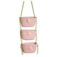 thumbnail image 5 of Cesta colgante de 3 niveles para colgar sobre la puerta, cesta colgante para pinzas del cabello, soporte para habitación infantil. rosa, 5 of 9