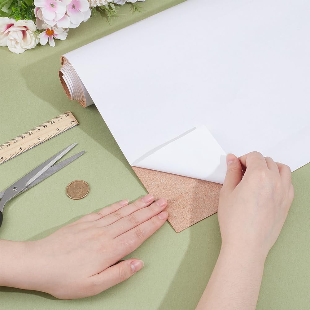 Self Adhesive Cork Roll Cork Shelf Liner forCoasters 1mm Thick Fabric Tape