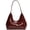 01-patent Leather, variant on Shoulder Bag for Women - Burgundy Y2k Handbag, Trendy Patent Leather Shoulder Purse, Wine Red Tote