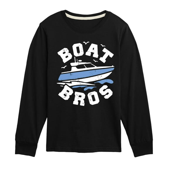 Instant Message - Transportation - Boat Bros - Toddler & Youth Long Sleeve Graphic T-Shirt