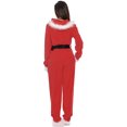 thumbnail image 3 of Gupgi Combinaison de Noël pour Femmes à Fermeture Éclair Rouge, Costume de Père Noël Cosplay Xmas, 3 of 6