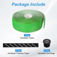 thumbnail image 3 of Uxcell PU EVA Bike Handlebar Tape 1 Pair Bicycle Bar Tape One Size with End Plugs Adhesive Backs Green, 3 of 6