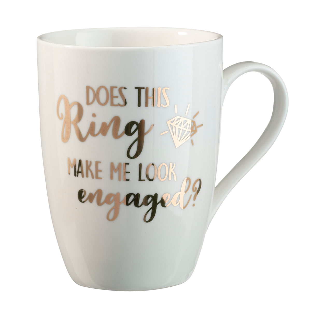 5Aup Christmas Gifts Funny Quote Coffee Mug Women Unique Engagement Gifts For Her Does This Ring Make Me Look Engaged? 11Oz Novelty Ceramic Cups