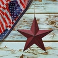 thumbnail image 3 of Patriotic Metal Barn Star Hanging Wall Decor Distressed Country Barn Star Texas Star Decor Outdoor Indoor Decor (1, Red), 3 of 7