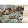 thumbnail image 2 of Office Rug, Brass Pocket Compass Rug, Brass Pocket Compass Rug Kitchen Rug, Map Rugs, Colorful Rug, Outdoor Rug, Runner Rug, Large Rug, 2.6'x9.2' - 80x280 cm, 2 of 8