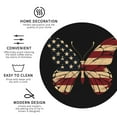thumbnail image 3 of Disketp Patriotic USA Butterfly Art Funny Coasters,4 Pcs Leather Coasters with Holder, Perfect Housewarming Hostess Gifts,Protect Furniture from Water Marks Scratch and Damage-Round Shape, 3 of 6