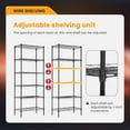 thumbnail image 4 of FDW 6-Tier Adjustable Wire Shelving,with One 6-Tier Shelf or Two 3-Tier Shelf(Black, 13" D x 23" W x 59" H), 4 of 6
