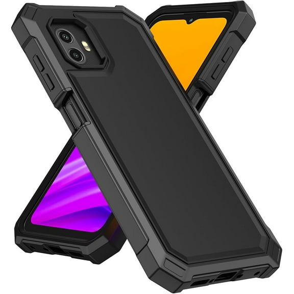 For Samsung Galaxy XCover6 Pro SM-G736B Slim Tough Hybrid Cell Phone Cover Case - Black