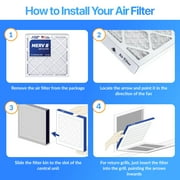Filter King 19.5x19.5x1 Air Filter | 4-PACK | MERV 8 HVAC Pleated A/C Furnace Filters | MADE IN USA | Actual Size: 19.5 x 19.5 x .75