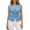 Light Blue, variant on LEAVINGSUO Denim Tank Tops for Women Ruffle Casual V-Neck Button Front Slim Pleated Sleeveless Black S