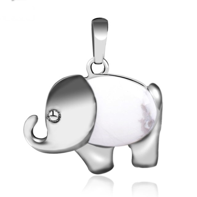 Energy Cute Elephant Pendants for Child Jewelry Chakra Natural Gem Stone