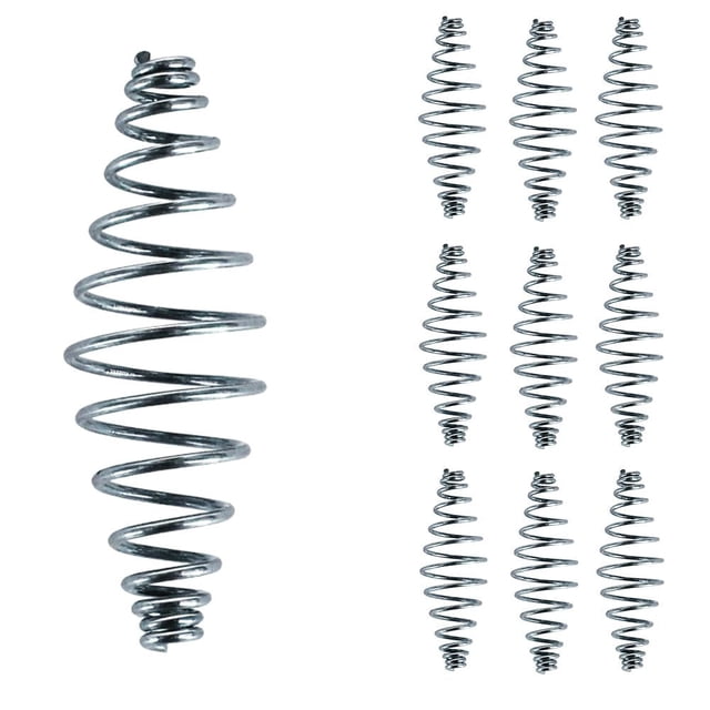 Stainless Steel Explosion Hook Fishing Rig with Bait Feeder Spring, Corrosion-Resistant, Fatigue-Resistant, for Silver Carp Bighead Carp Fishing, Durable Leader & Main Line Setup for Anglers-a-30pcs