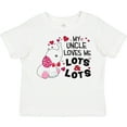 thumbnail image 3 of Inktastic My Uncle Loves Me Lots and Lots- Cute Elephant Boys or Girls Toddler T-Shirt, 3 of 5