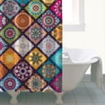 thumbnail image 4 of Multicolor Ethnic Mandala Pattern Shower Curtain 72"x72" ,Bathroom Decorative Shower Curtains Set with 12 Hooks,Modern Waterproof Washable Shower Curtain, 4 of 6