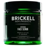 Brickell Men's Products Renewing Face Scrub for Men. 4oz - Natural and Organic