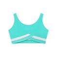 thumbnail image 4 of Nyeemya Yoga Dance Athletic Tank Crop for Girls U Neck Sleeveless Figure Ice Skating Gymnastic Top Blue Green 8, 4 of 6