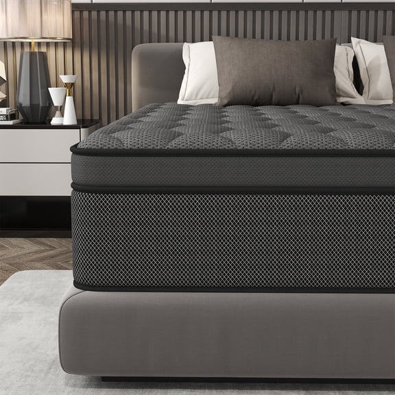 CICIMLU Queen Mattress 12 inch Hybrid Gel Memory Foam & Pocket Innerspring, Pressure-Relief, Medium Firm Mattress