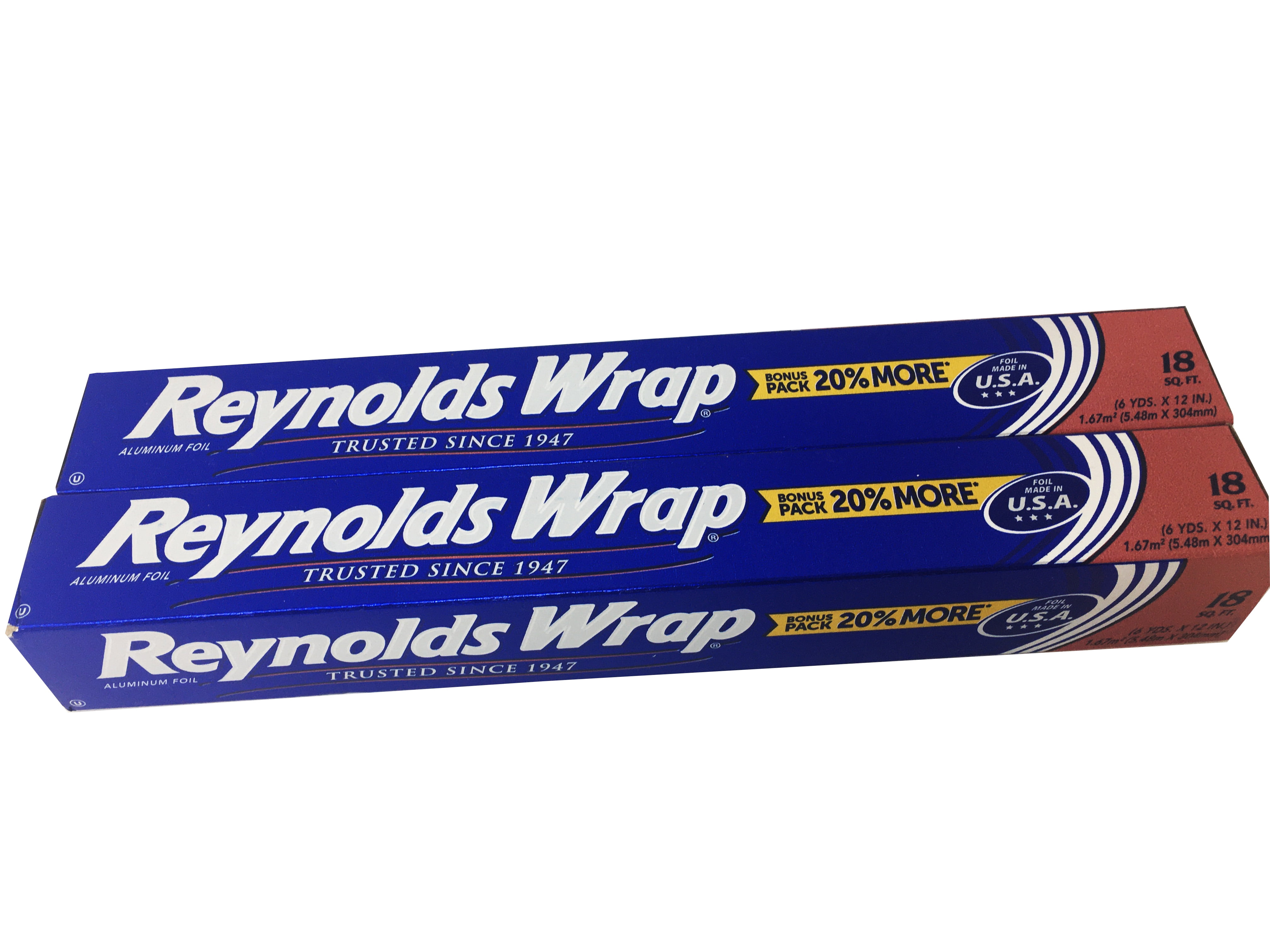 ft Reynolds Wrap 12" Aluminum Foil 250 sq 2 ct. 