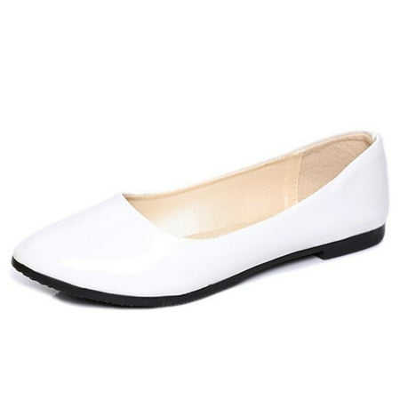 

Women Ladies Ballet Flat Shoes Casual Loafers PU Leather Breathable Anti-slip for Party 38