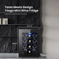 thumbnail image 4 of Yeego 12 Bottle Wine Refrigerator Cooler, Freestanding Small Mini Wine Cellar with Digital Temperature Control Thermoelectric Wine Cooler, Countertop Wine Cooler for Wine Enthusiasts, Black, 4 of 6