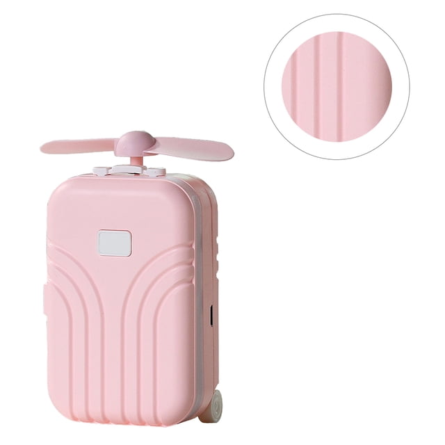 TABLETREANDS 1Ud Ventilador Recargable Portátil Multiusos Rosa Con LED Para Uso Diario