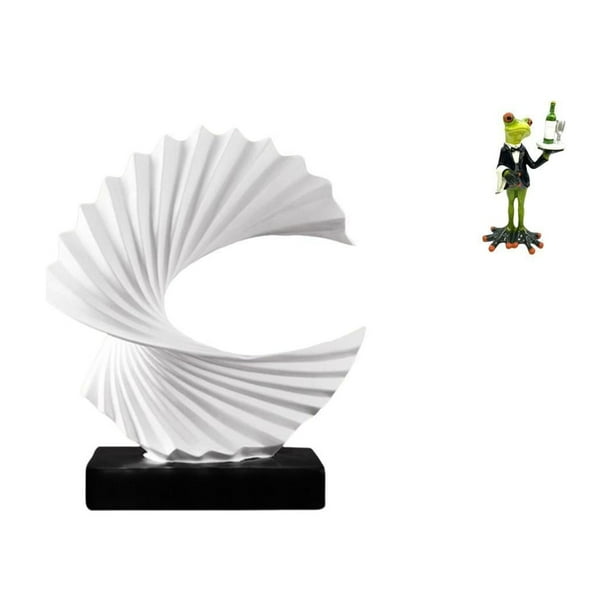 Estatua De Camarero De Rana Ondulada, Escultura Abstracta De Animal, Figura De Resina Creativa, Adorno Decorativo Para Dormitorio, Sala De Estar, Hogar, Chimenea, Entrada, Estante, Regalo De