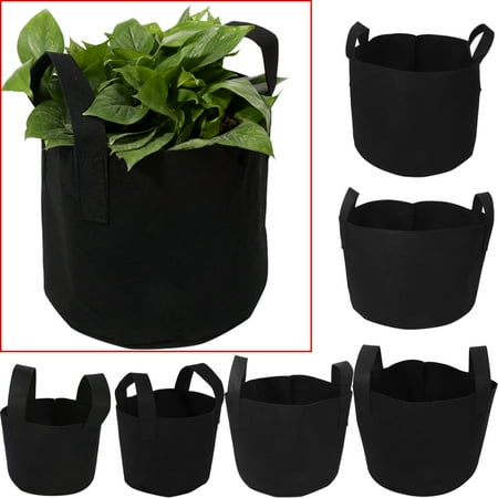 Topincn 1 2 3 5 7 10 Gallon Black Plants Growing Bag Vegetable Flower Aeration Planting Pot Container Plant Grow Garden
