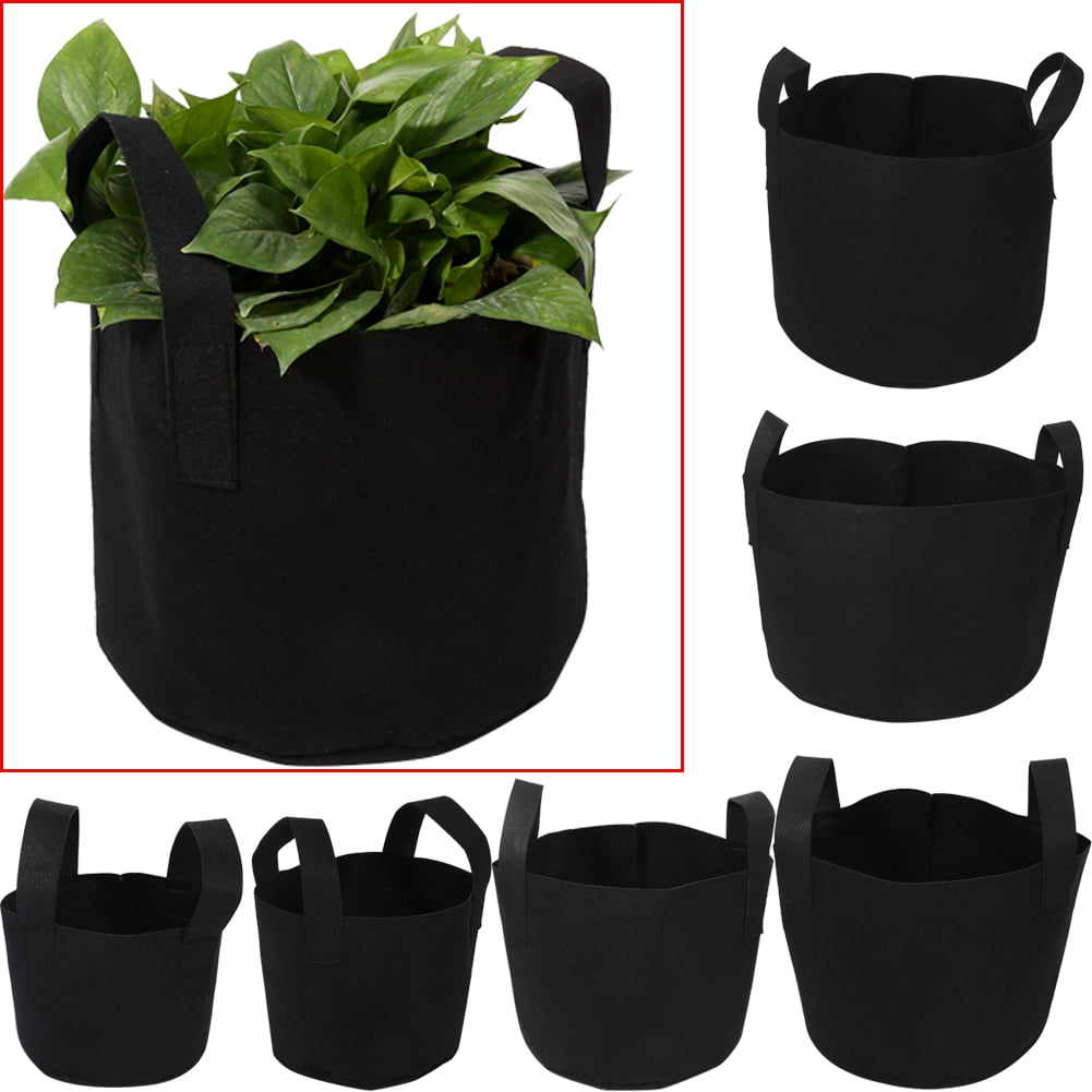 Grow Pots Aeration Fabric Grow Pots Breathable Planter Bags 1/2/3/5/7/10 Gallon 