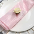 thumbnail image 6 of Efavormart Pack of 5 - Blush/Rose Gold Accordion Crinkle Taffeta Napkins - Impeccable Metallic Glint - Perfect for Wedding Ceremonies, Birthday, Party, Event, Banquet, Restaurant Tableware - 20"x 20, 6 of 11