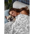 thumbnail image 3 of Gray Flowers Twim Size Flat Sheet, Wrinkleproof & Fadeproof Cooling Flat Bed Sheet Only, Farmhouse Pastoral Vintage Plants Branches Breathable Soft Bedding Top Sheets 66 x 96 Inches, 3 of 8