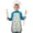 Easter and Bunnies, variant on Easter and Rainbows Blue Pattern Youth Aprons, Adjustable Neck Strap Aprons for Teens' Cooking & Baking