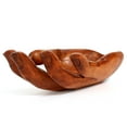 thumbnail image 2 of Wooden Handmade Hand Palm Fruit Decorative Bowl Centerpiece Hand Carved Art Home Decor Gift Decoration Artwork Handcrafted Storage Wood Serving Bowls, 2 of 6