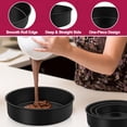 thumbnail image 6 of Cak Pan St of 4 (4 inch/6 inch/8 inch/9½ inch), Nonstick Round Baking Cak Pans for Tir Birthday Wdding Cak, Stainlss Stl Cor & Non-Toxic Coating, 2 Inch Dp (Black), 6 of 7
