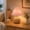 Pink, variant on Boho Handmade Table Lamp, 11.41" USB Rechargeable Portable Lamp with Hand-Woven Shade,Farmhouse Vintage Nightstand Lamp for Bedroom Living Room Desk