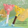 thumbnail image 4 of Bubble Wand Cartoon Crab Musical Bubble Blower Con Luces Handheld Automatic Bubble Machine Party Favors Regalos Para Niños Niñas Niños ANGGREK Descripción de la referencia, 4 of 5